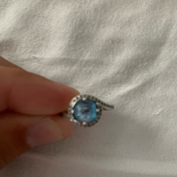 Pandora blue stone ring silver - Picture 2 of 3